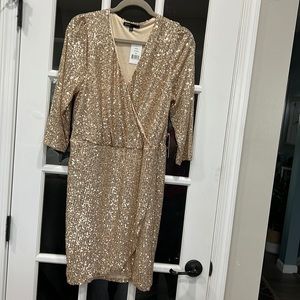 NWT Champagne Sequin Cocktail Dress